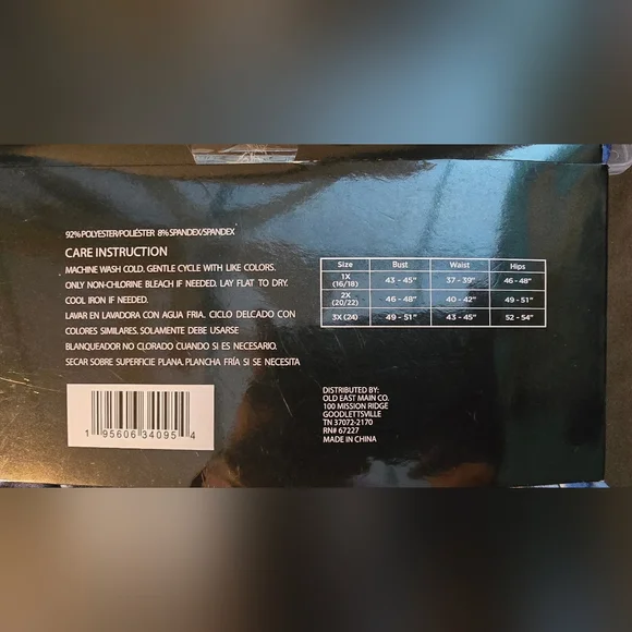 Bobbie Brooks Blue & White Tie-Dye Yoga Pants 3X - Picture 3 of 3